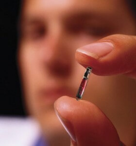 The VeriChip implant.  Photo: Business Week
