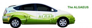 This car is traveling across the country...on algae based fuel. Cool.
