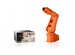 Seen here next to its controller, the ABB IRB 120 is the world's smallest industrial robot.