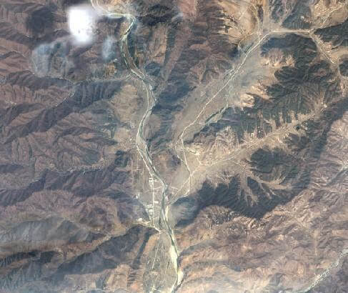 satellite photo of north korea at night. prison in North Korea.