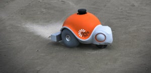 Sand Art Robot Rakes Giant Beach Sketches