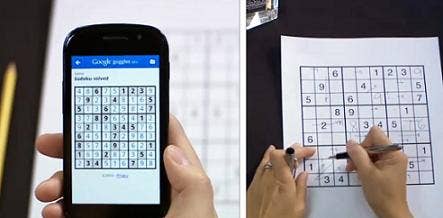 Google Goggles solves sudoku