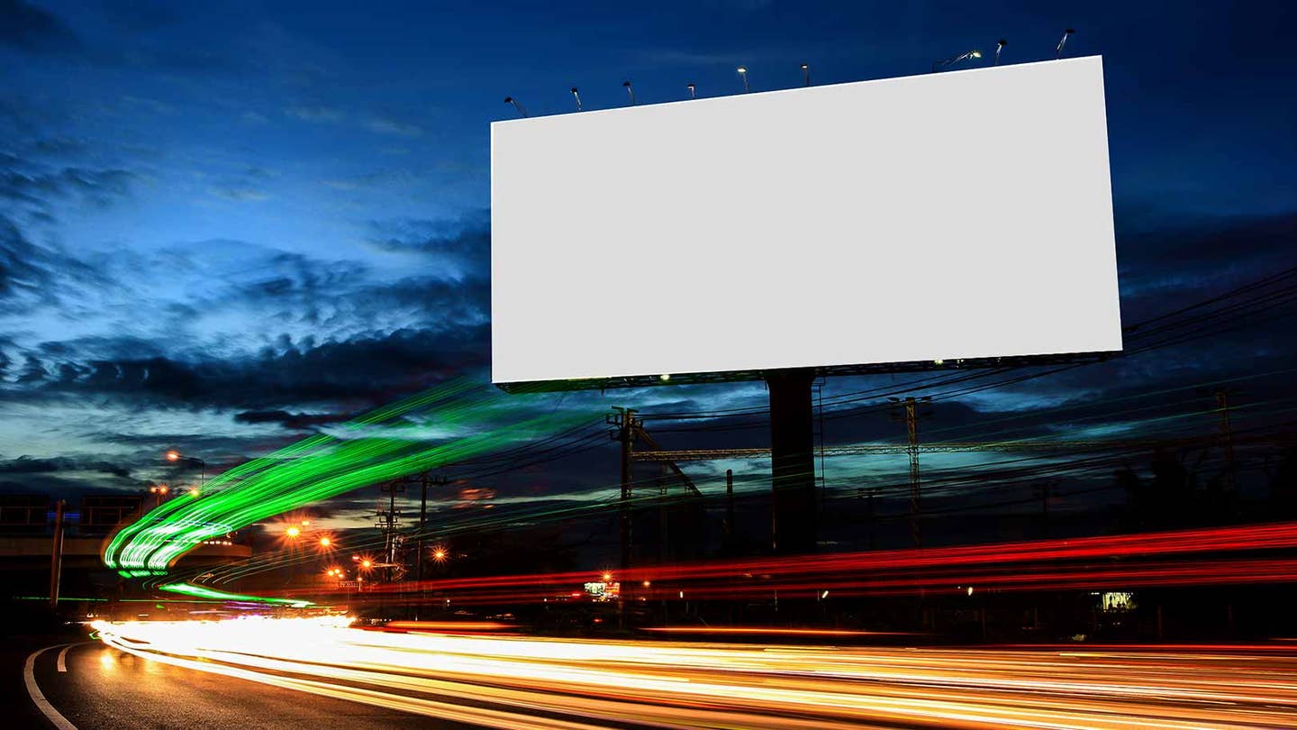 blank outdoor billboard advertising