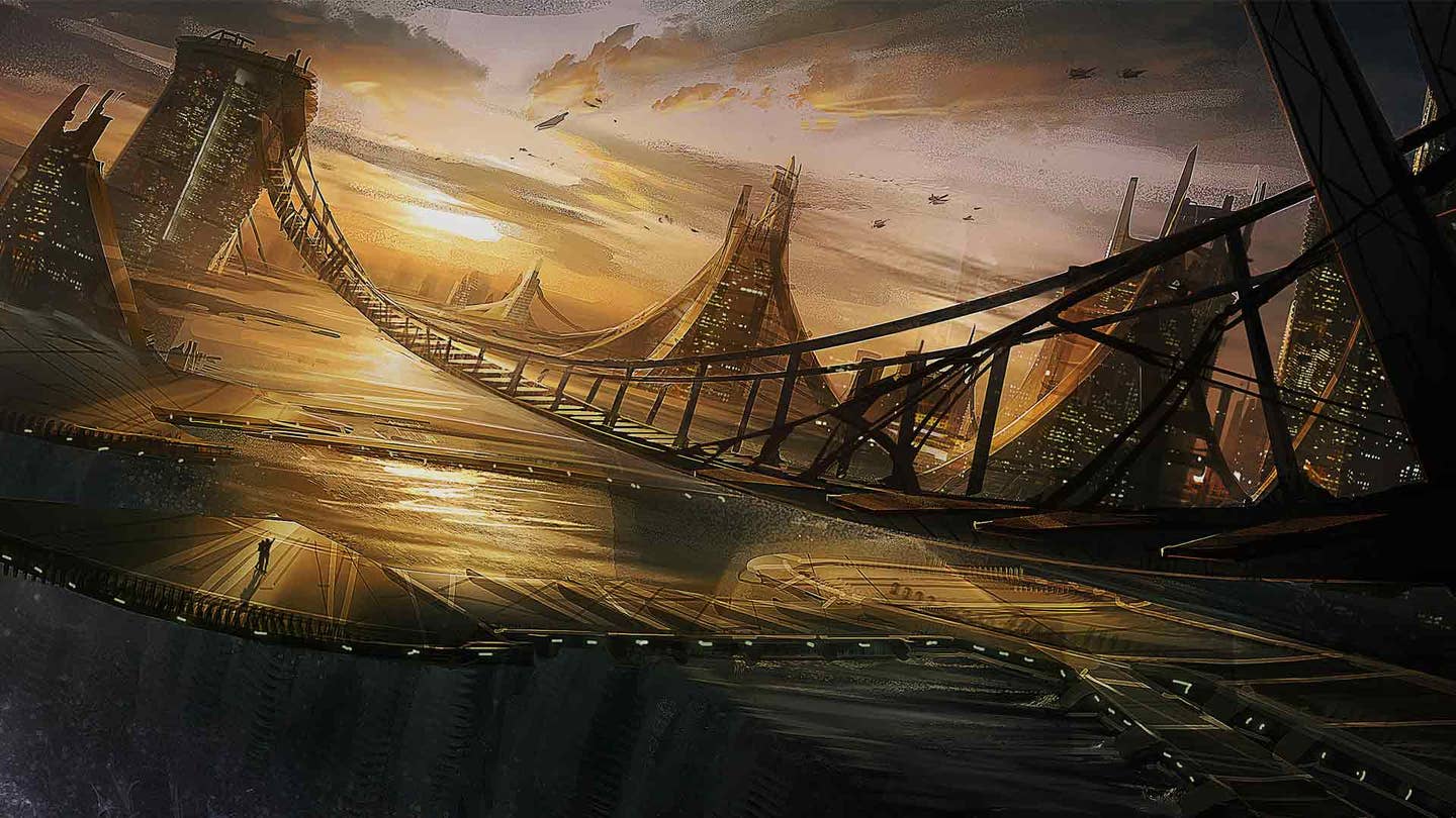 futuristic science digital illustration