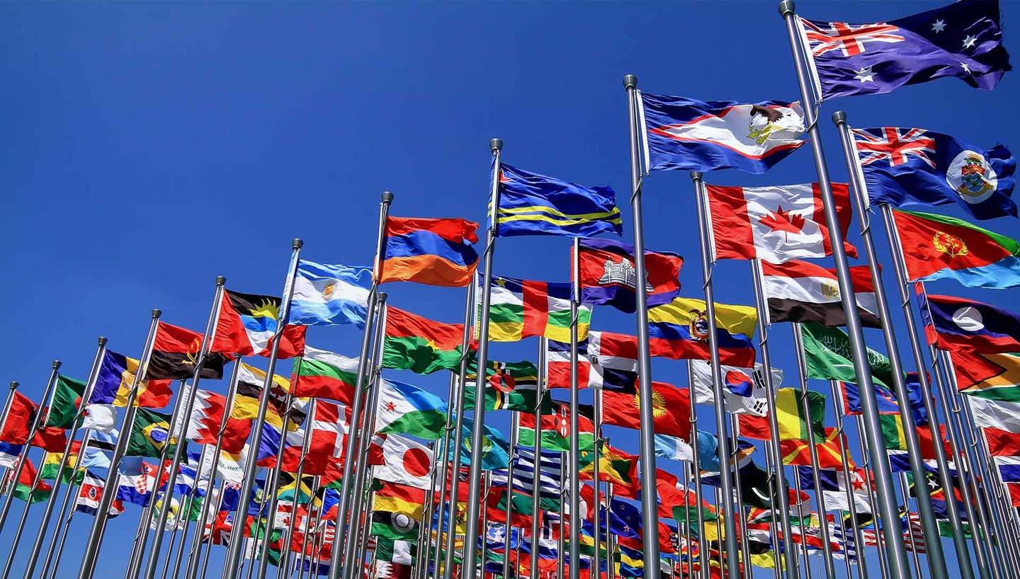 British Commonwealth world national flags