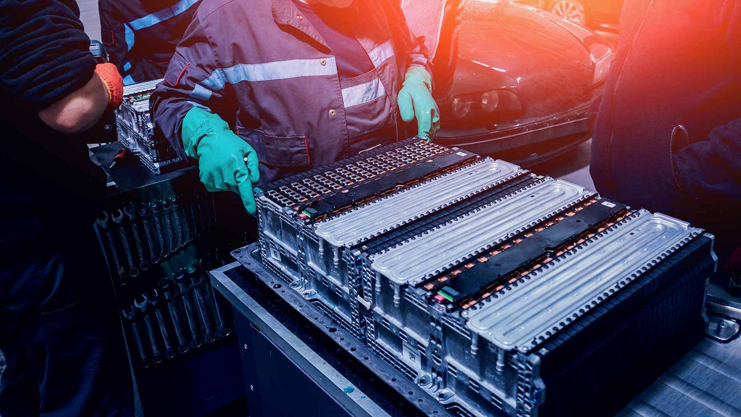 disassembling charging electric motor batteries