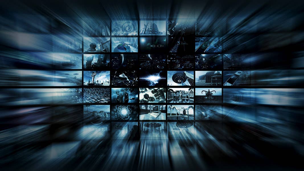 3D rendering video wall movies