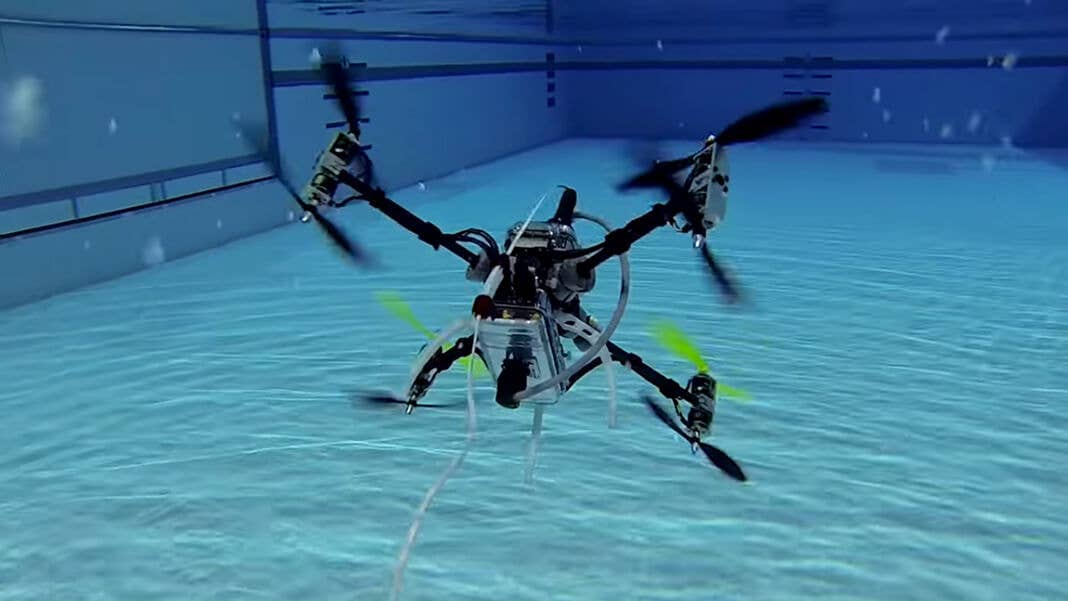 Naviator drone at the Rutgers University Applied Fluids Lab
