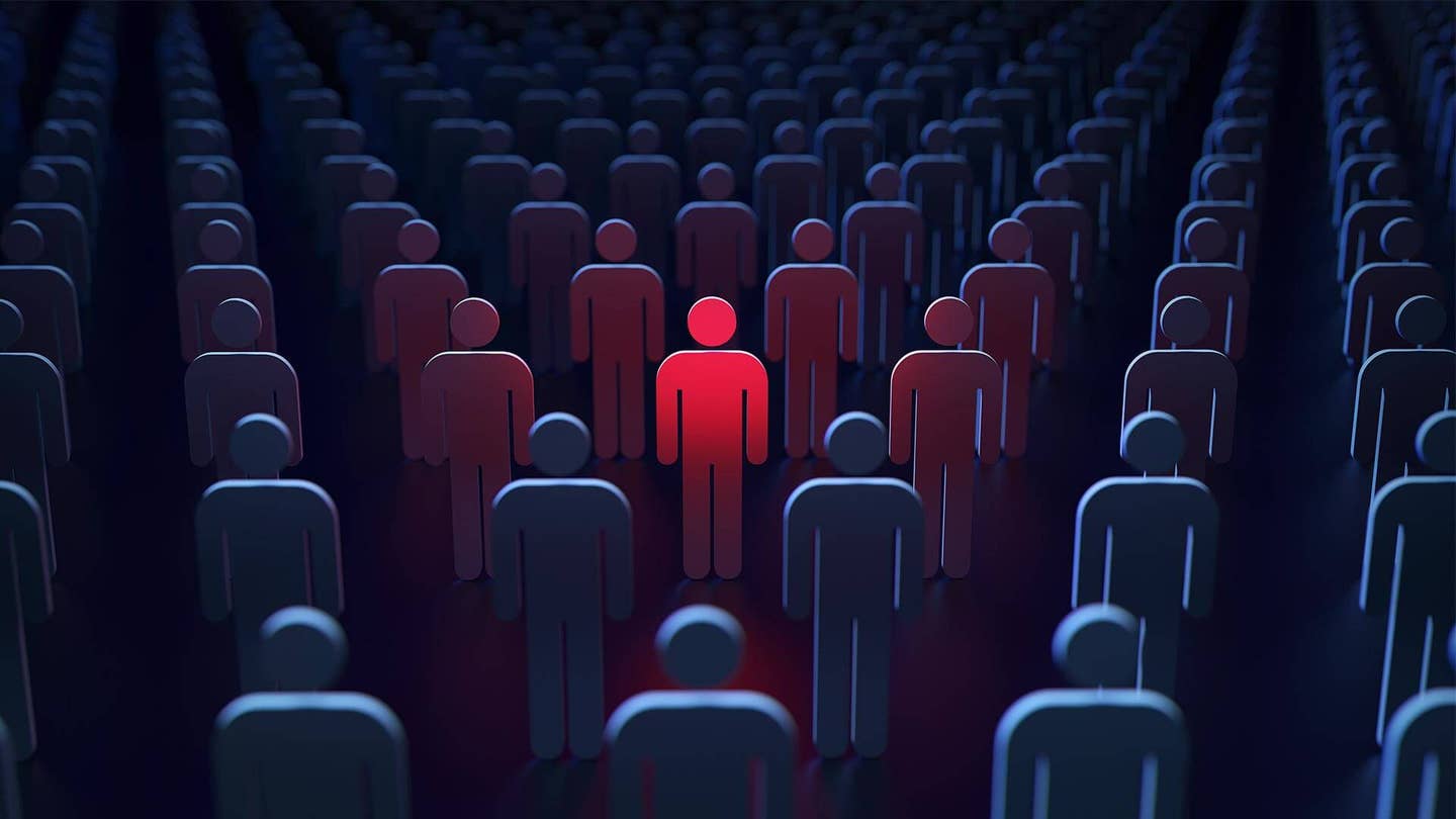 big brother watching person in red illustration