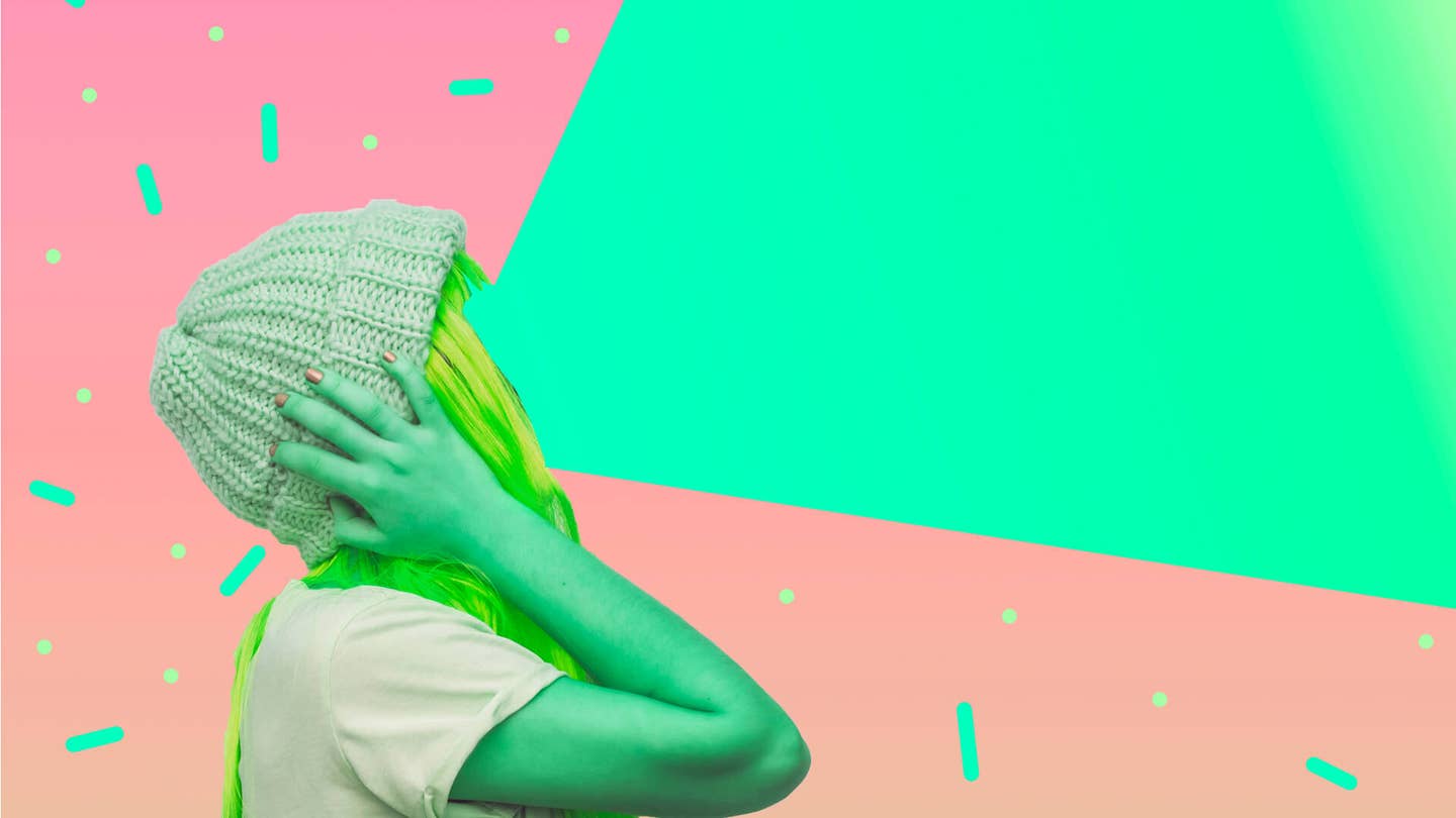 green girl projector