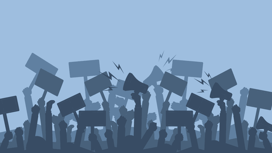 silhouette people protesters defend science perspectives innovation