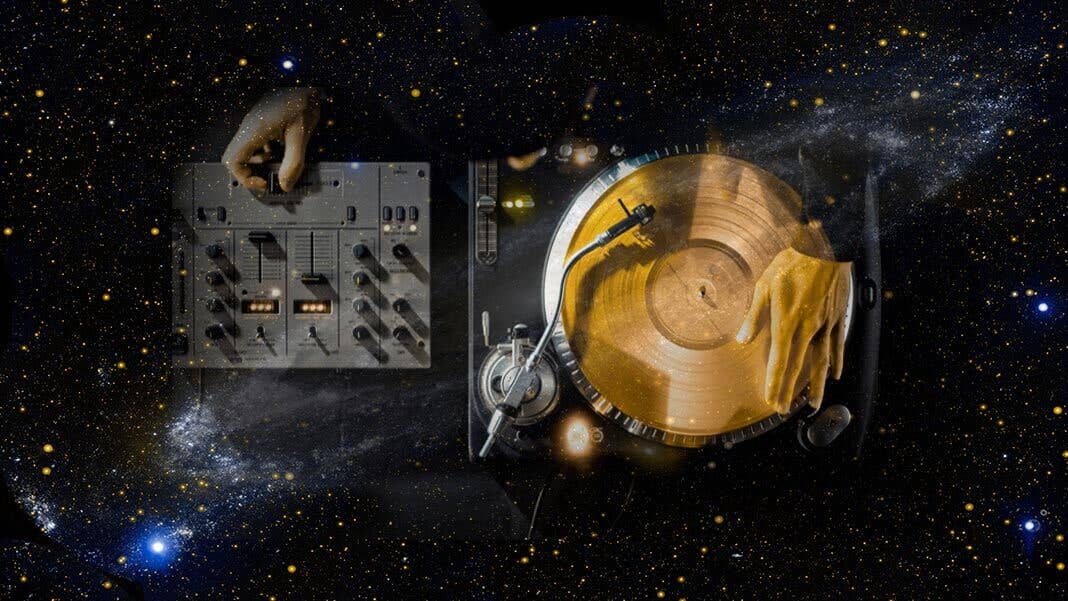 dj spinning club space SETI EARTHLING project science fiction