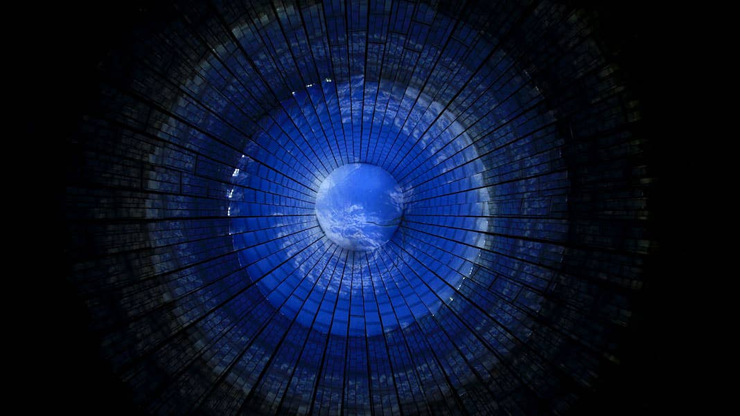 blue sky reflection background curation