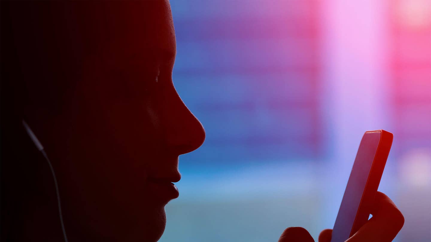 silhouette of young girl using phone digital technology