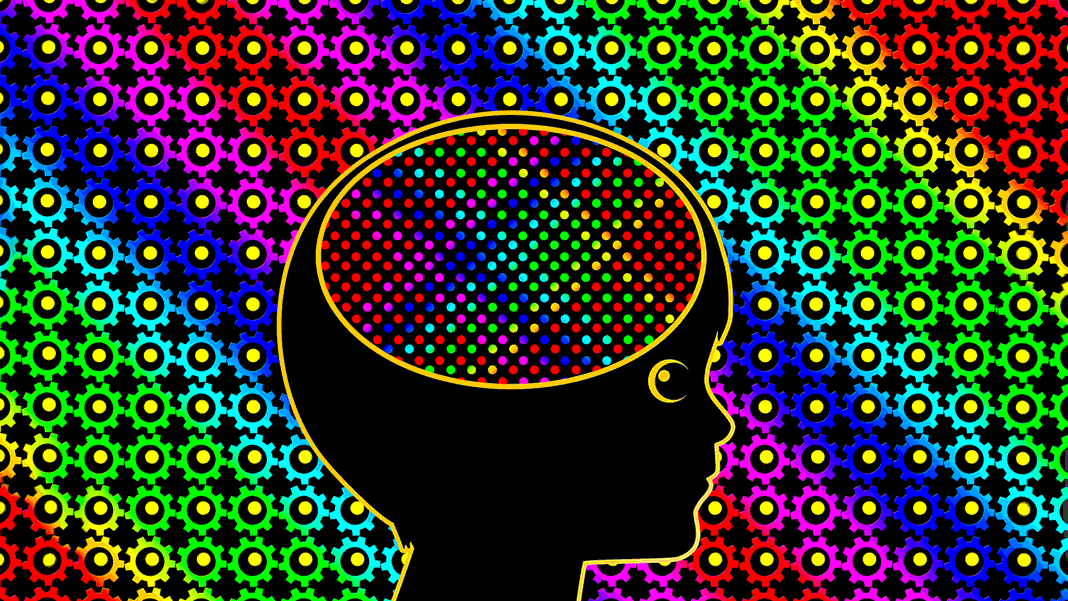 visual activation sensory stimulation of brain illustration neuroscience