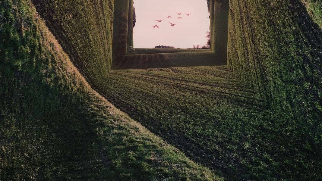 green landscape surreal inception concept neuroscience