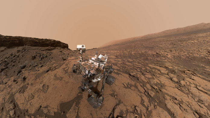 NASA Curiosity rover on Mars space