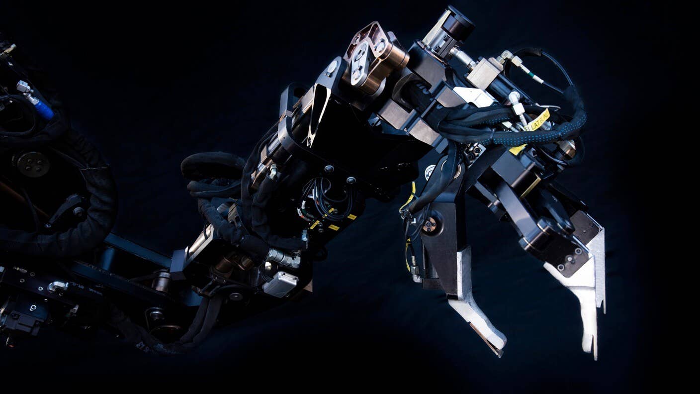 exoskeleton sarcos robotics robotic end effector black background