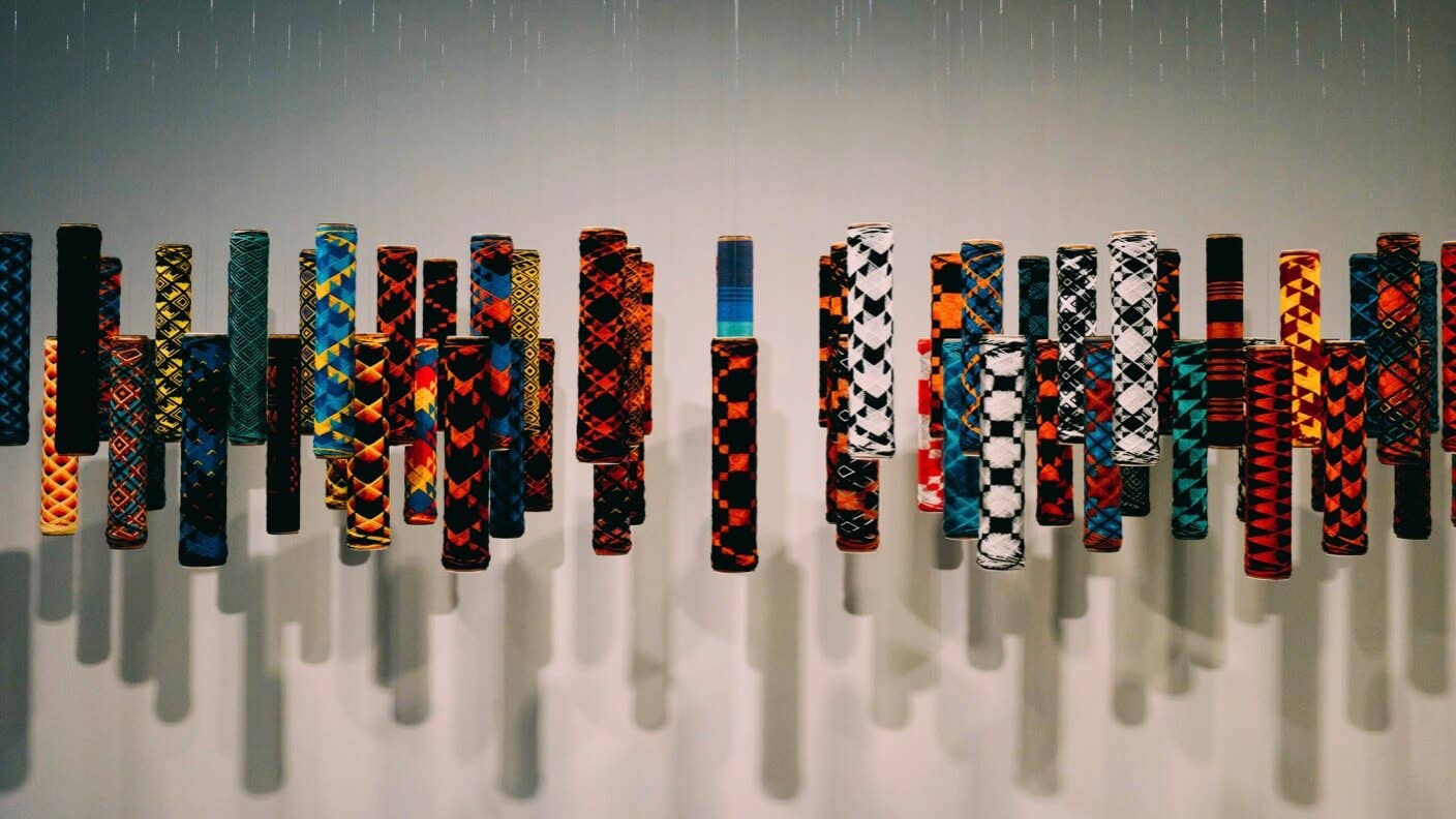 tech stories colorful scrolls shadows blank background