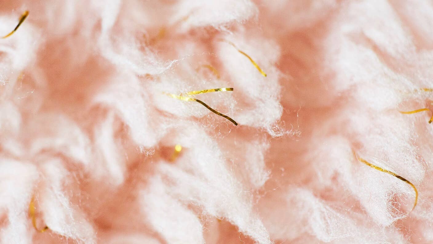 pink cotton gold ribbon