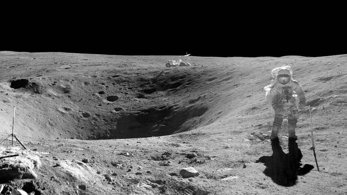 moon base china 3d printed man walking on moon