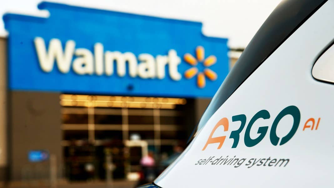 Walmart driverless delivery store car AI