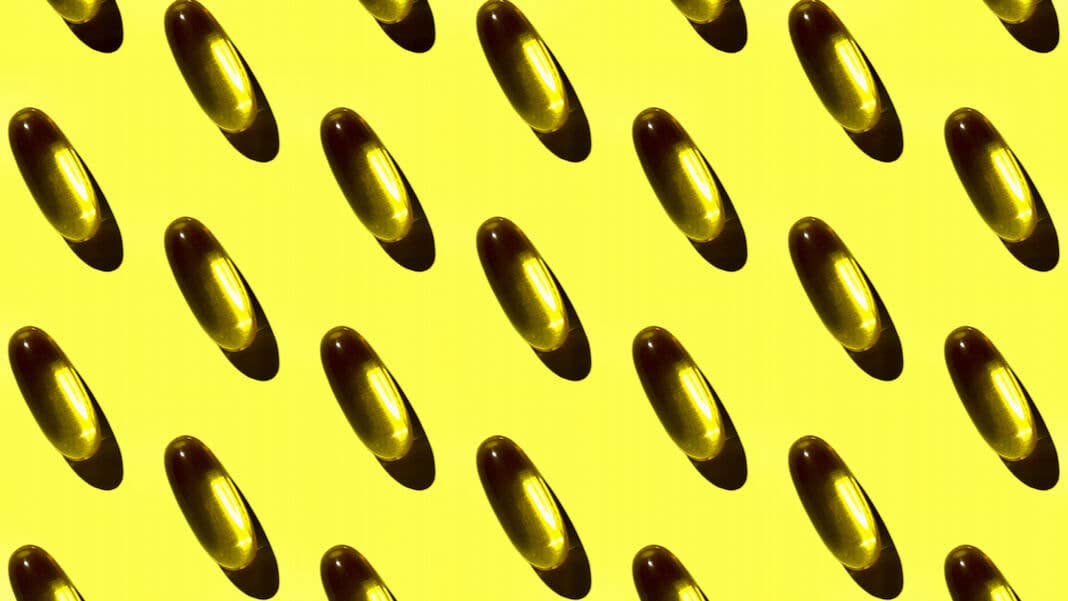 alphabet deepmind ai drug discovery pills rows yellow background