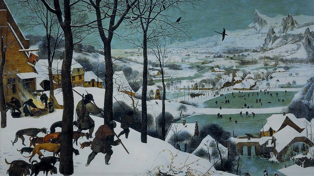 little ice age climate crisis Europe snow winter scene