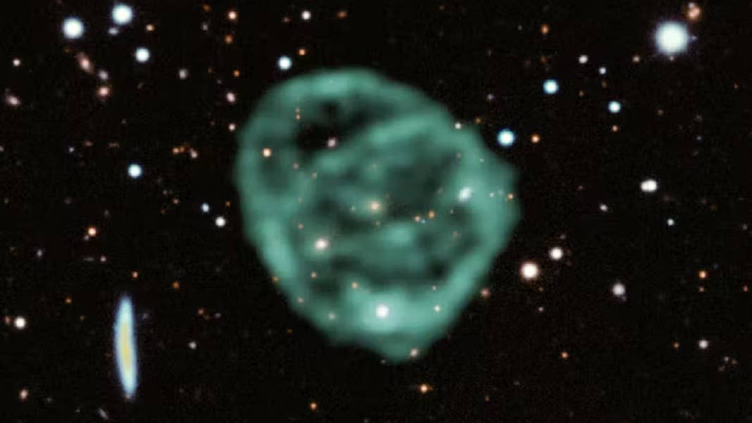 radio circles in space galaxy stars explosions