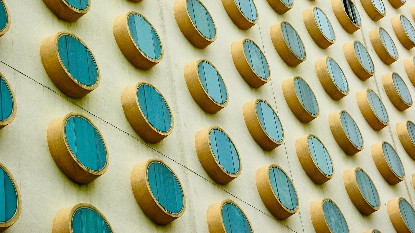 tech stories repeating circles pattern texture architecture