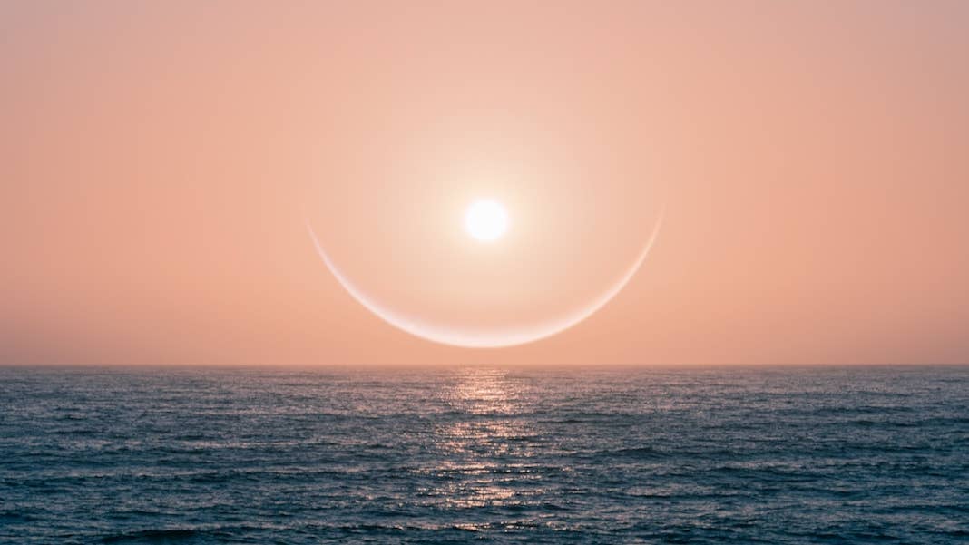 tech stories sun horizon ocean orange sky