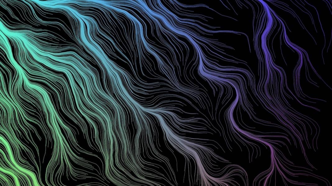 tech stories topographical lines neural network computer geological