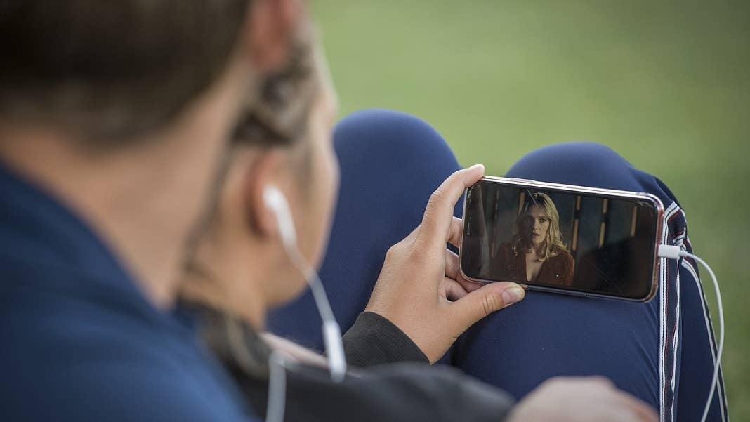 people watching video on phone