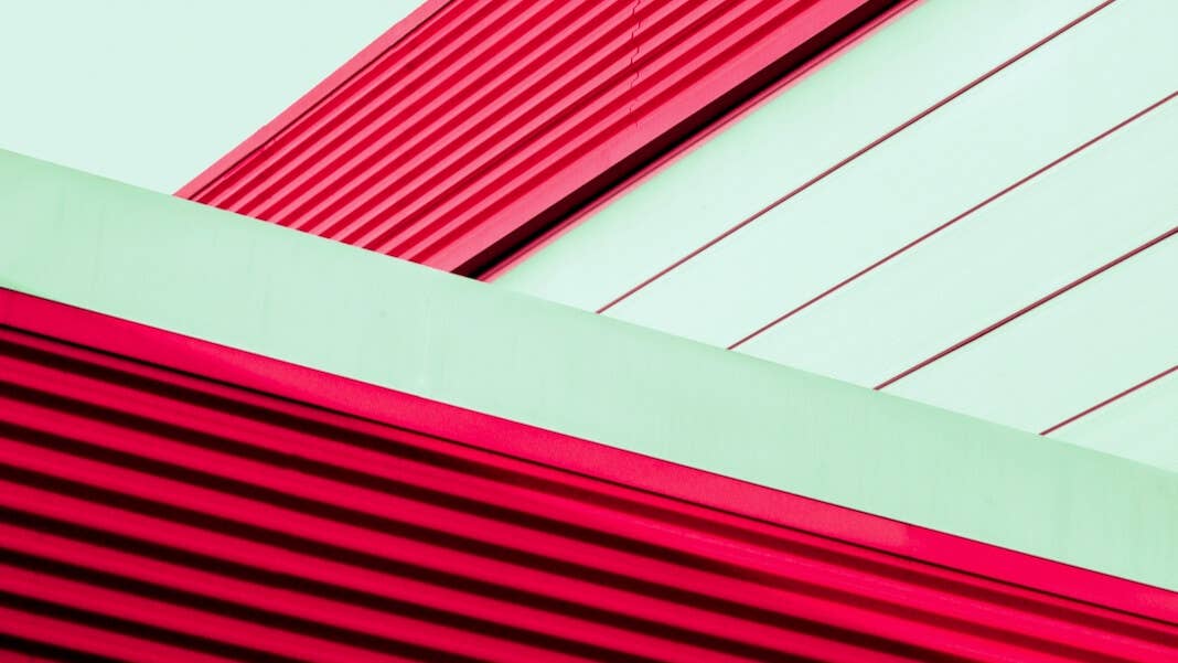 tech stories architectural texture fuchsia light blue