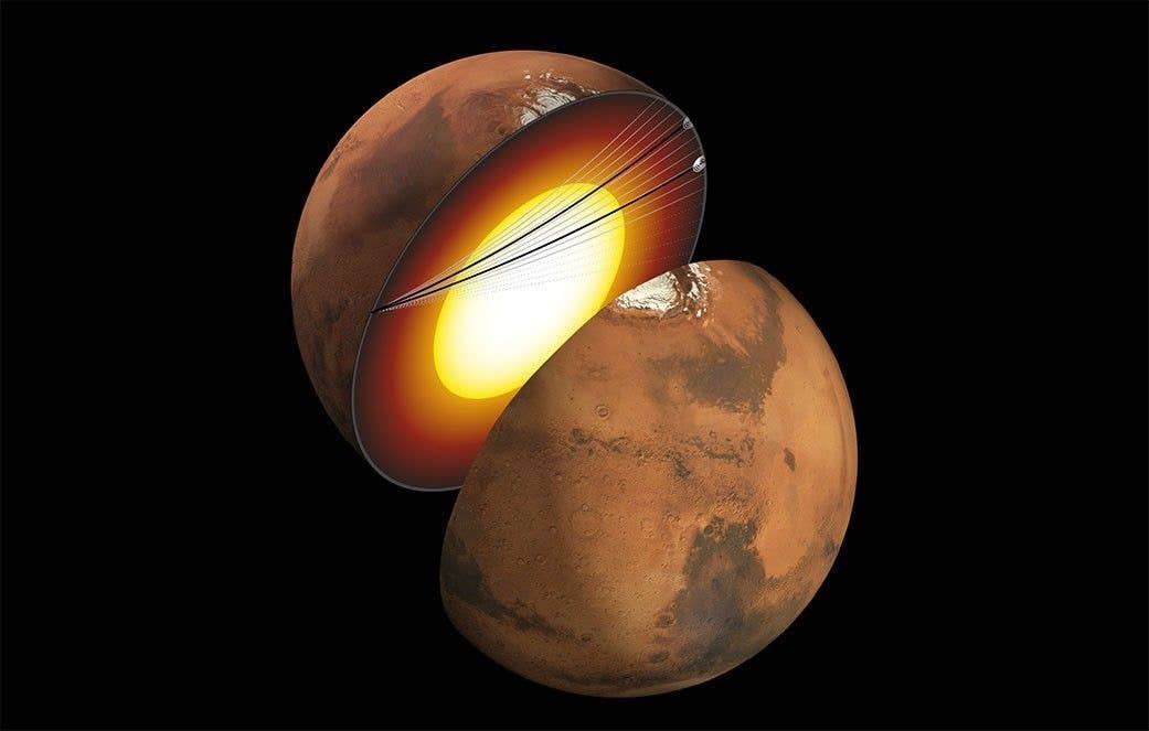 NASA InSight lander detects seismic waves that passed through Mars interior, including the core