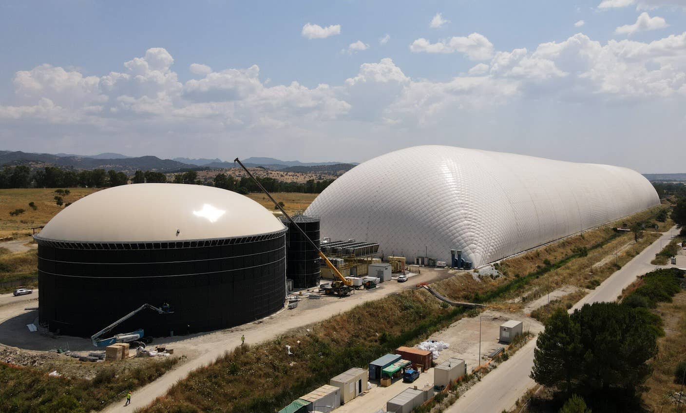 Image of Energy Dome's CO2 battery in Italy.