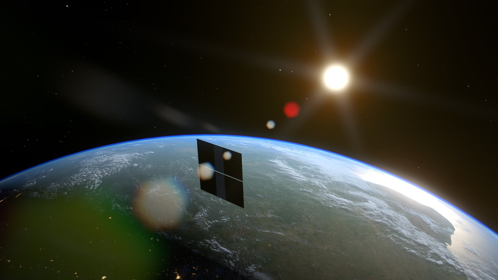 A data center in space, orbiting the Earth and soaking in solar power.