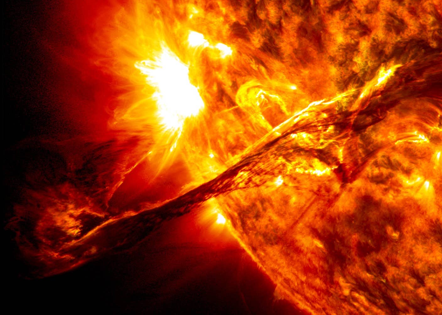 Coronal mass ejection captured by NASA