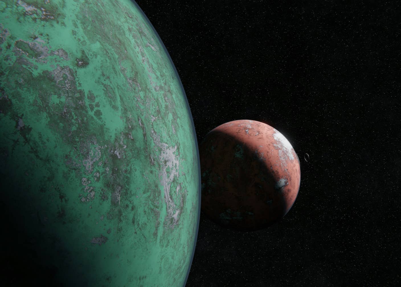 This Week’s Awesome Tech Stories From Around the Web (Through January 31) An artist's conception of an alien green planet and a red planet