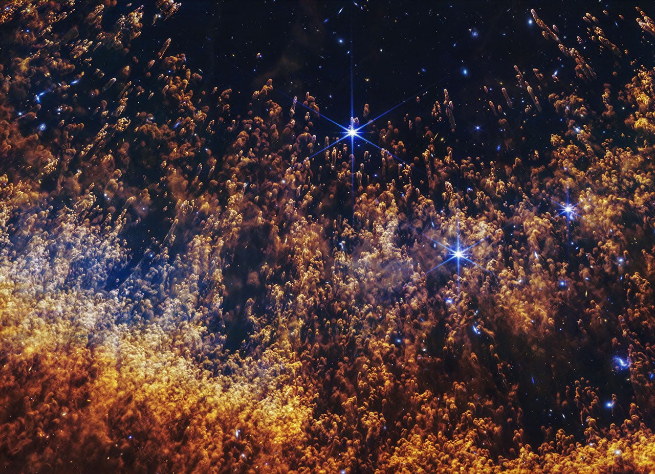 An image of the Helix Nebula taken by the James Webb Space Telescope