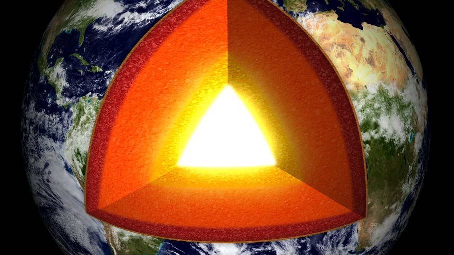 Vast ‘Blobs’ of Hot Rock Have Stabilized Earth’s Magnetic Field for Hundreds of Millions of Years A cross section of the Earth's geologic layers, from crust to core.