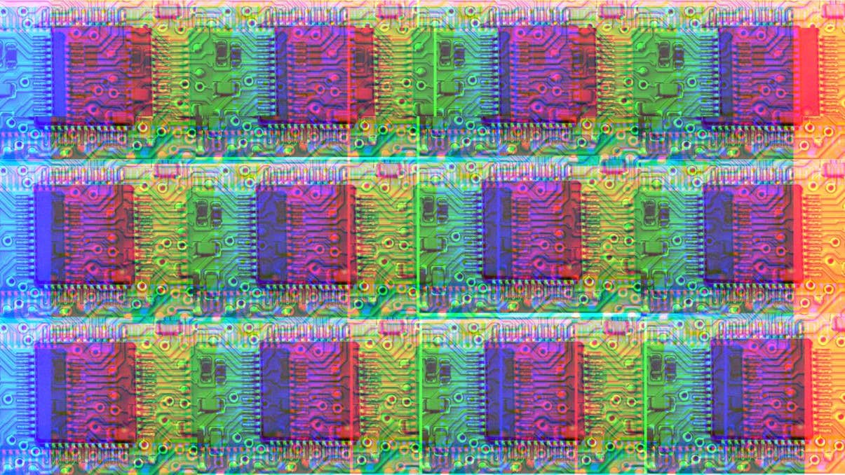 This Week’s Awesome Tech Stories From Around the Web (Through March 21) A repeating pattern of a photograph of a silicon chip, recolored so that it is multi-colored, in the style of pop art.