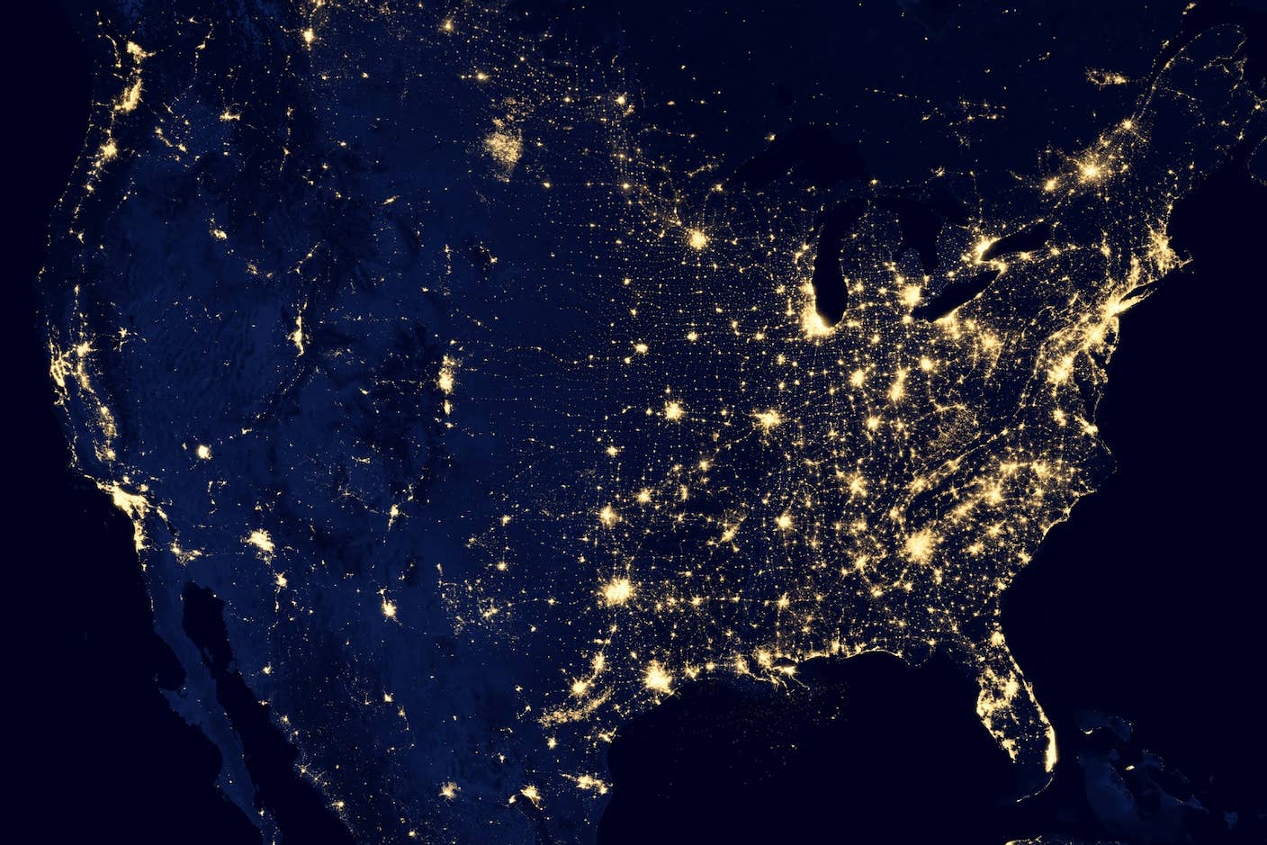 Data Centers Now Consume 6% of US Electricity—and the Backlash Has Begun US cities lit up at night as viewed from space.