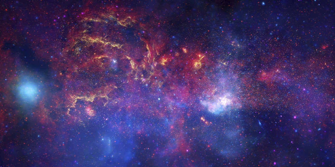 A composite image of the center of the Milky Way Galaxy