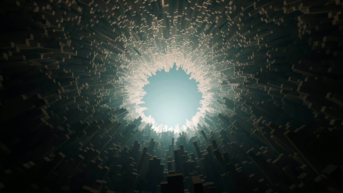This Week’s Awesome Tech Stories From Around the Web (Through July 25) A jagged window on sky with cityscape shapes converging on window