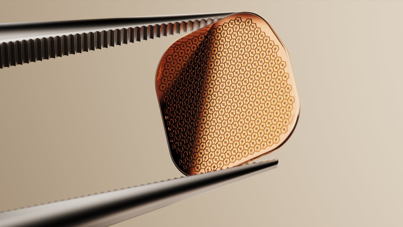 Science Corporation's retinal implant is smaller than a grain of salt