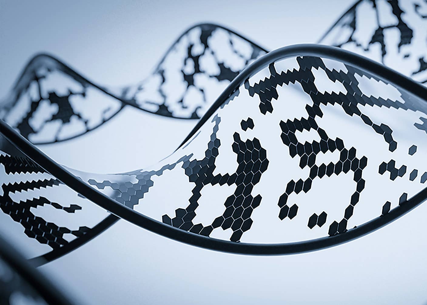 We’ve Always Copied Nature. Now We Can Search It. Digital DNA double helix