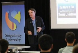 Smarr discussed supercomputing, bandwidth, and the brain at Singularity University's summer session.
