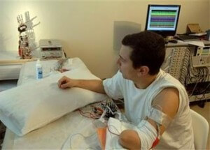 Pierpaolo Petruzziello uses his thoughts to control the Life Hand prosthetic which is directly wired to his nerves. 