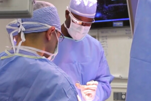 UCSF surgeon, Pierre Theodore, uses Google Glass to view patient CT or X-ray images.